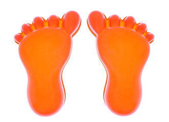 Image showing Feet forms beach toys