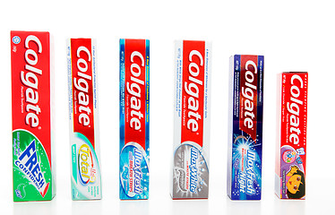 Image showing Selection of Colgate Toothpastes