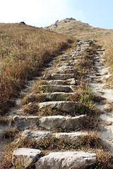 Image showing path through mountains 