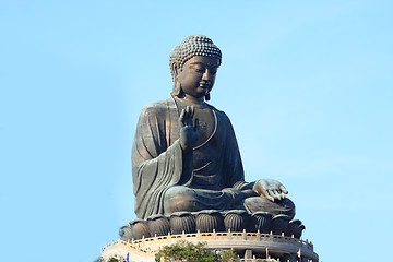 Image showing Giant Buddha Statue in Tian Tan. Hong Kong, China 