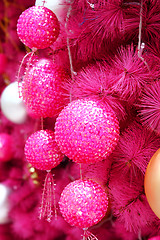 Image showing pink christmas background