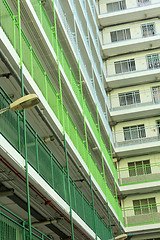 Image showing Hong Kong public housing apartment block 