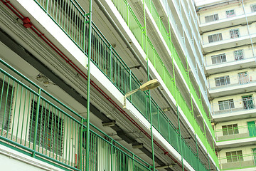 Image showing Hong Kong public housing apartment block 