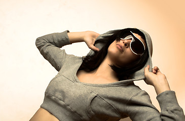 Image showing teen girl with sunglasses