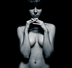 Image showing dark naked sexy girl