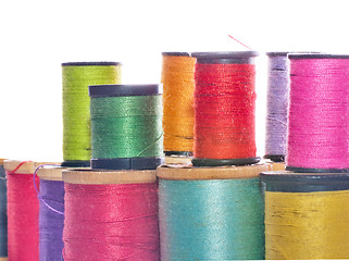 Image showing Multicolored Thread Spools