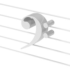 Image showing Bass clef