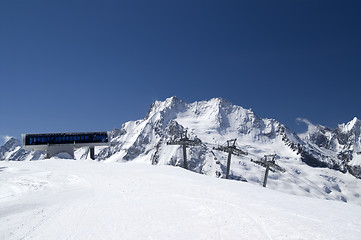 Image showing Ropeway at ski resort