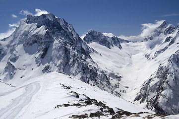 Image showing Caucasus Mountains. Mount Dombay-Ulgen.