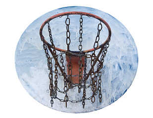 Image showing Old basketball hoop