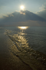 Image showing beach sunset