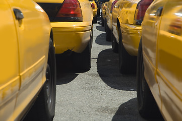Image showing yellow taxis