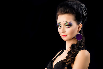 Image showing brunette with creative makeup