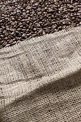 Image showing Bag full of coffee beans