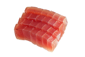 Image showing Sliced raw bluefin tuna