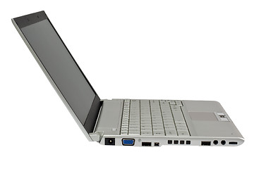 Image showing Silver colored laptop computer