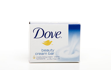 Image showing Front View Dove cream soap bar