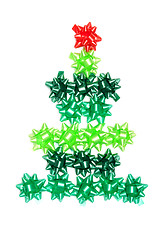 Image showing Spruce from green gift ribbon