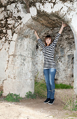 Image showing Young girl in jeans