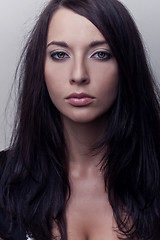 Image showing portrait attractive brunette girl