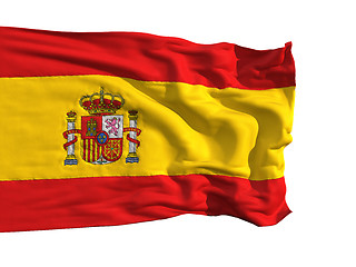 Image showing Flag of Spain, fluttering in the wind