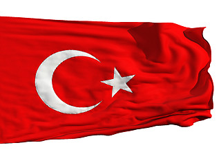 Image showing Turkish flag, fluttering in the wind