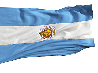 Image showing Flag of Argentina, fluttering in the wind