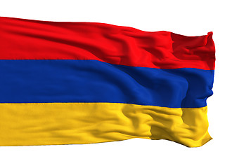 Image showing Armenian flag, fluttering in the wind