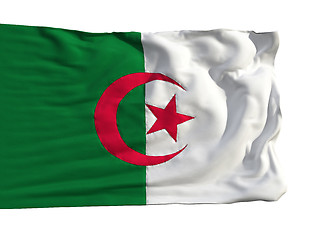 Image showing Flag of Algeria, fluttering in the wind