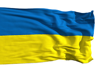 Image showing Ukrainian flag, fluttering in the wind