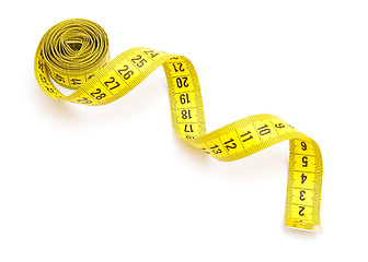 Image showing Yellow measuring tape