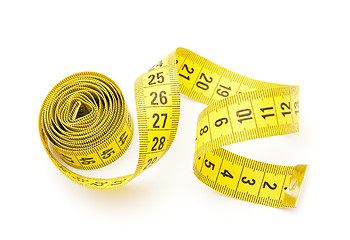 Image showing Yellow measuring tape i