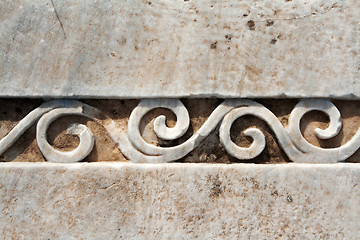 Image showing Carved patterns in marble