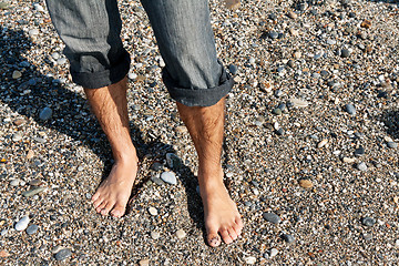 Image showing pair of men's feet