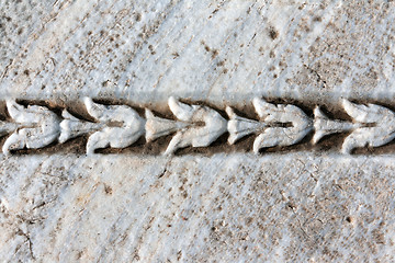 Image showing Carved patterns in marble