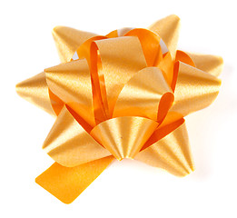 Image showing Yellow gift bow