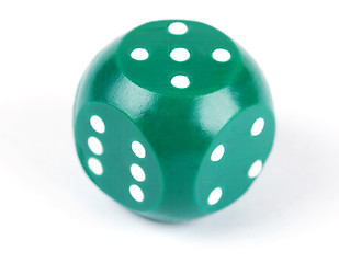 Image showing green plastic dice