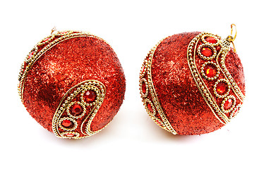 Image showing red Christmas balls