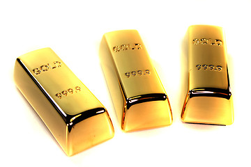 Image showing three gold bars