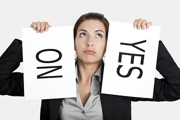 Image showing Yes or No choice