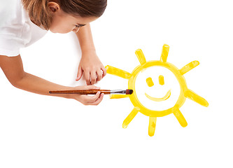 Image showing Painting a happy sun