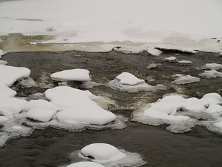 Image showing river with ice plates