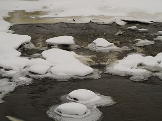 Image showing river with ice plates