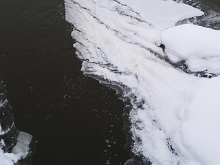 Image showing river with ice plates