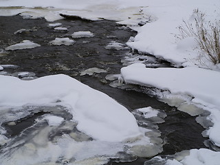 Image showing river with ice plates