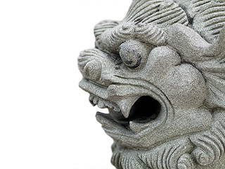Image showing Dragon head stone statue