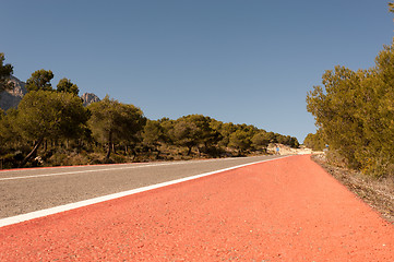 Image showing Road with bicycle lane