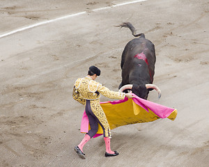 Image showing bull and bullfighter