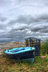 Image showing Boat on dry