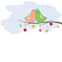 Image showing Background with birds. Vector illustration